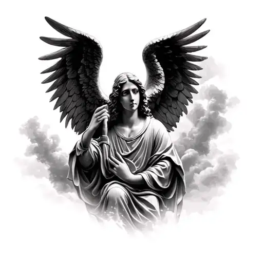 Biblical Guardian Angel Watching