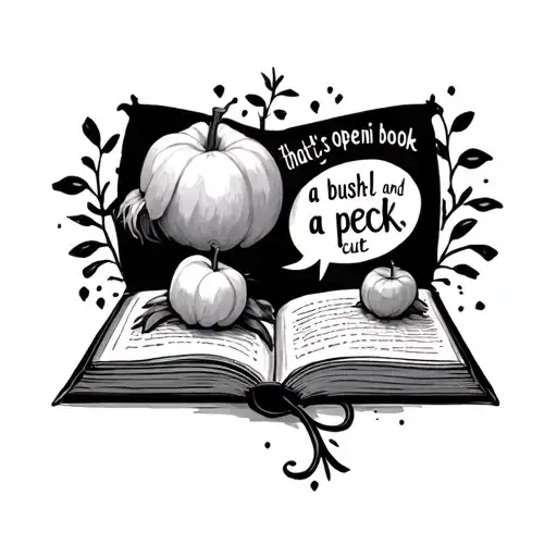 A Bushel And A Peck Saying In A Book Open In Front That's Simple And Cute