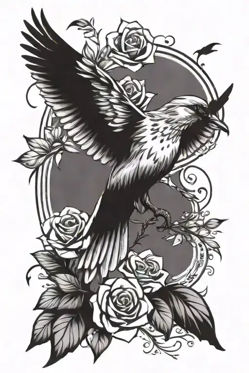 Memorial Tattoo For Your Aunt Tattoo In Honour With A Bird