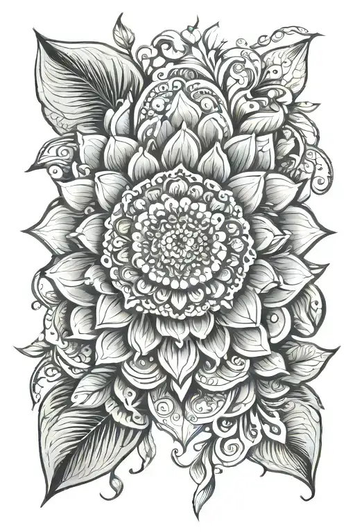 Mandala With Floral