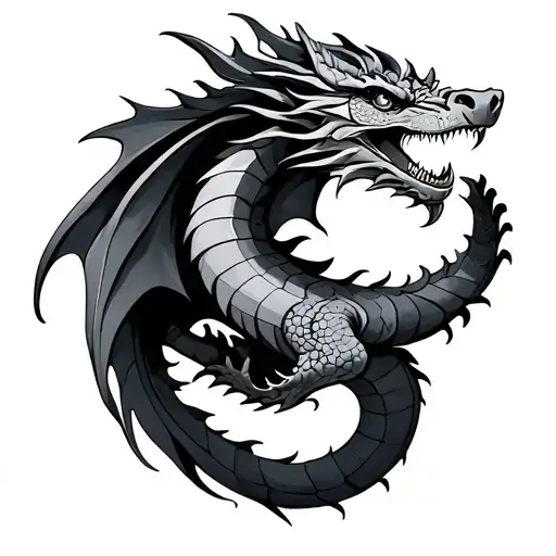 British And Hungarian Dragon