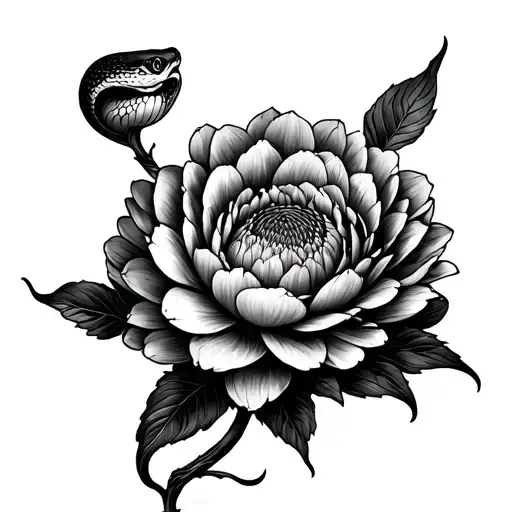 Crysanthemum With Snake