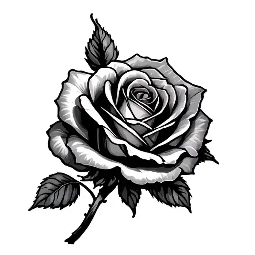 A Rose Spelling Larissa With The Stem Of The Rose