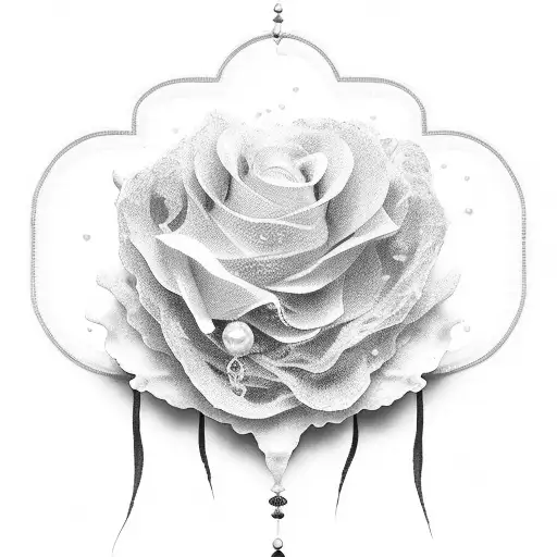 Sea Rose Surrounded By Pearls Masculine