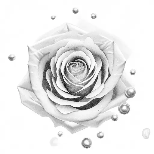 Sea Rose Surrounded By Pearls Masculine