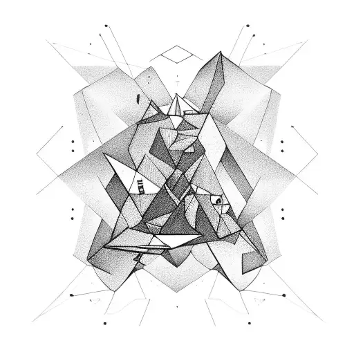 Astronaut Inside Geometric Shapes