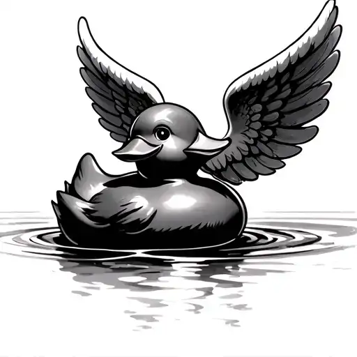 Rubber Ducky With Angel Wings