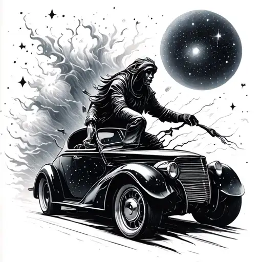 Souls Driving The Energy With Background The Universe With Stars