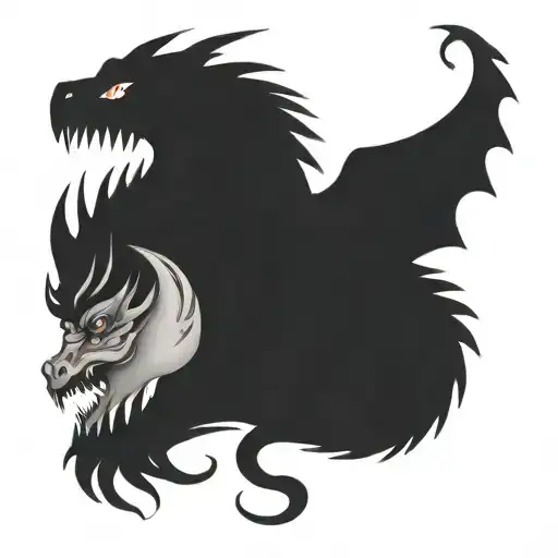 Bipolar Affectivity Dragon Two Heads Looking