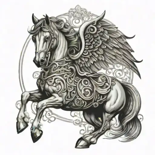Filigree Horse Angel