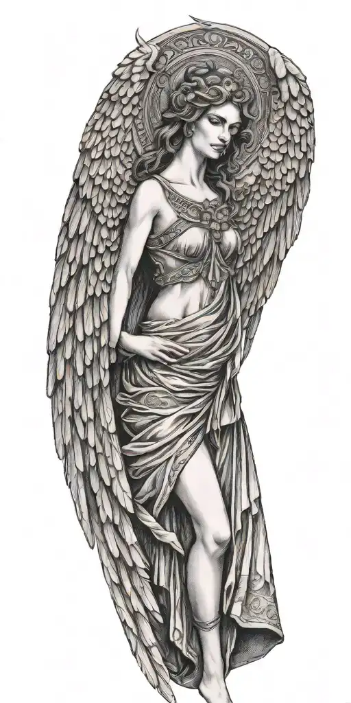 Greek Goddess Viktory With Wings