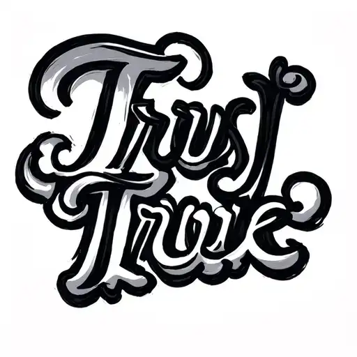 Cool Simple Joy Trust Love Tattoo Design