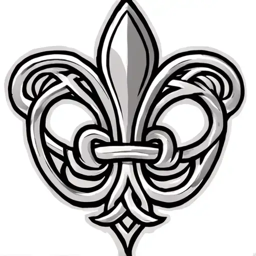 Celtic Knot Fleur De Lis Combined