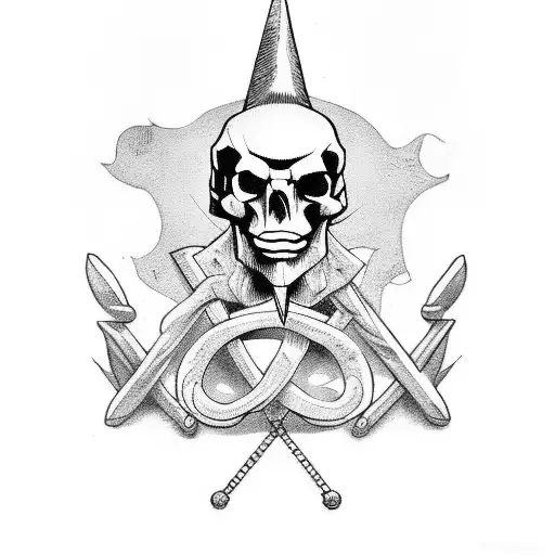 Tarot Jester With A Skull