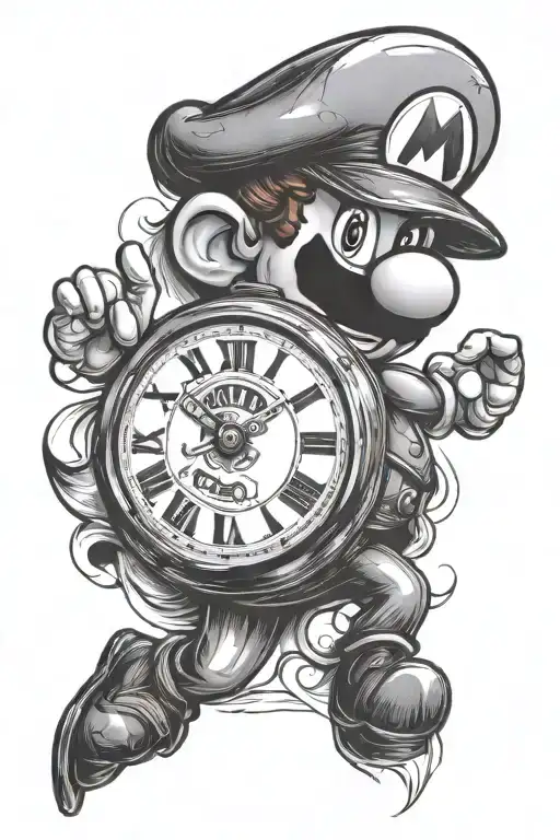 Clock Rip Mario