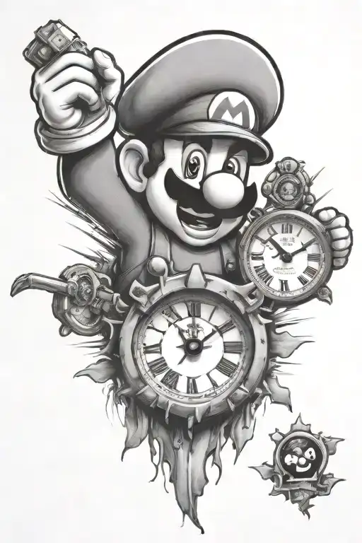 Clock Rip Mario Bros
