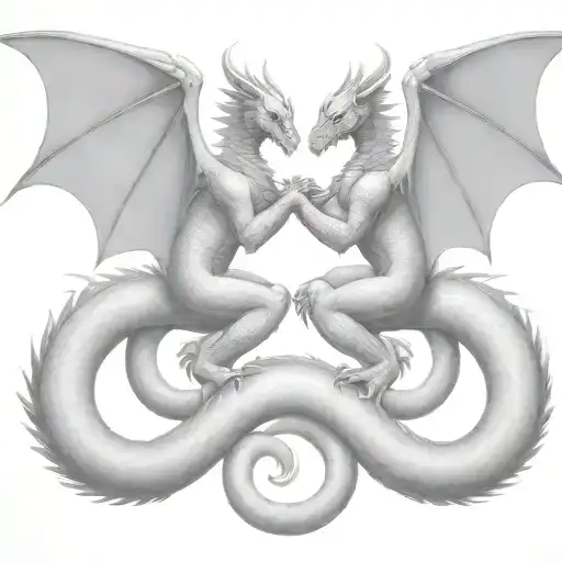 Fighting With Himself Dragon