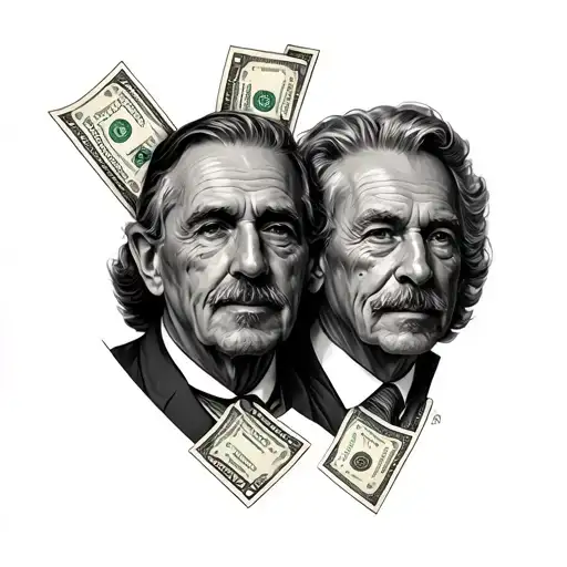 Tattoo In Memory Of Two Grandfathers Who Gave Their Grandson Money Before They Died