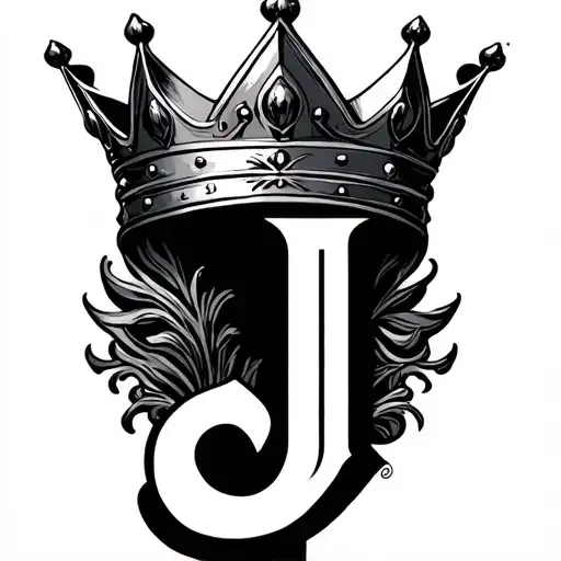 Mens Crown And The Letter J
