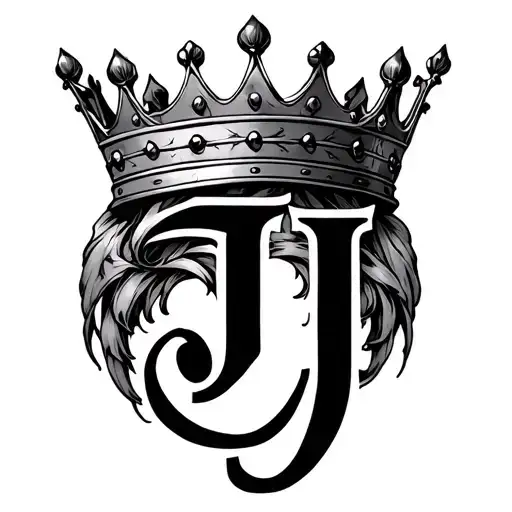 Mens Crown And The Letter J