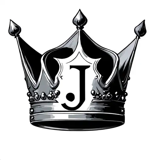 Crown With The Letter J