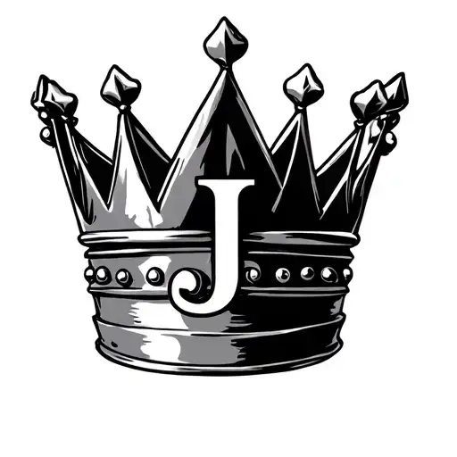 Crown With The Letter J