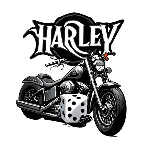 Harley Logo With Dice Rolling