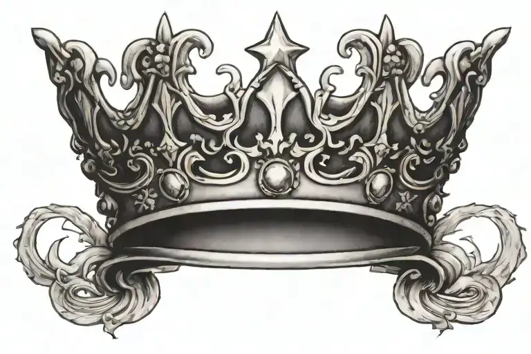 5 Stars And A Crown In The Middle