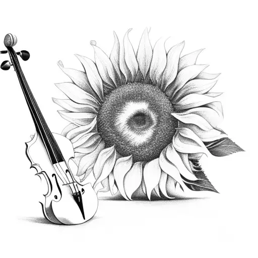 Sunflower And Violin