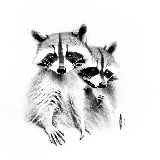 2 Best Friends Racoon