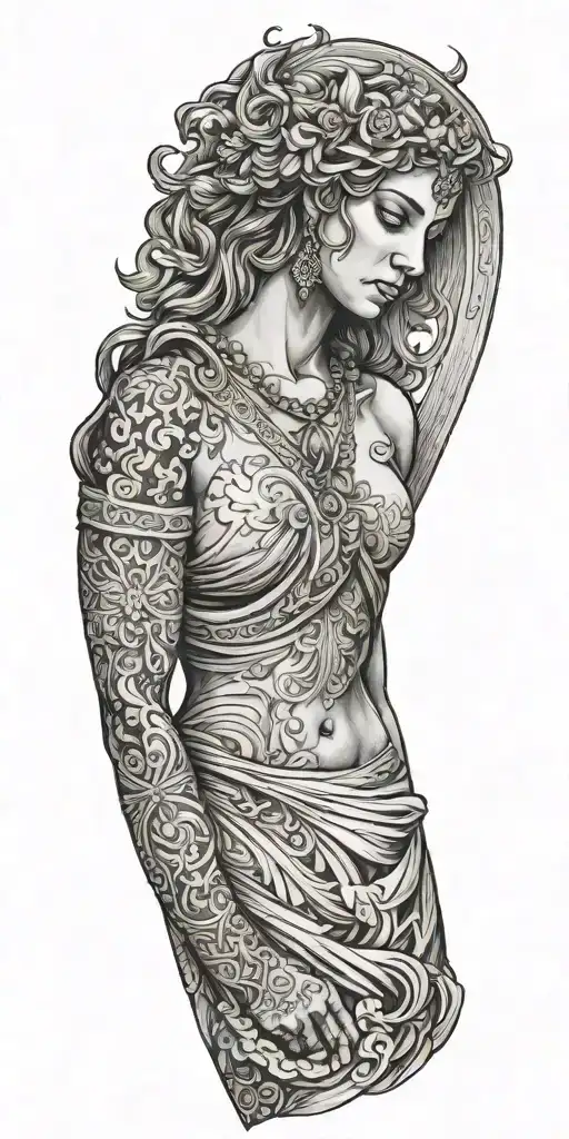 Greek Goddess With Hands Down