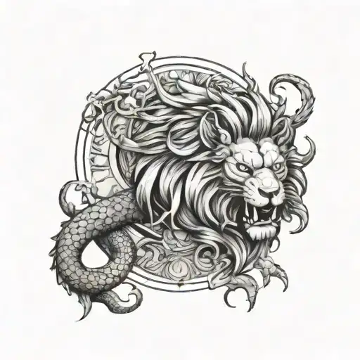 Watch And Lion And Dragon