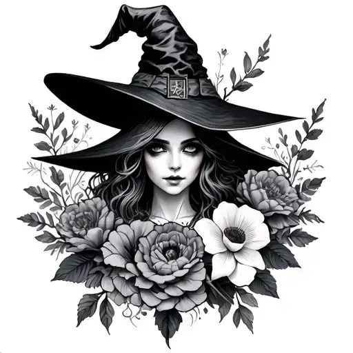 Witch And Flowers