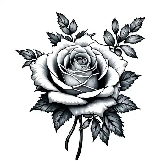 Rose And Aster Flower