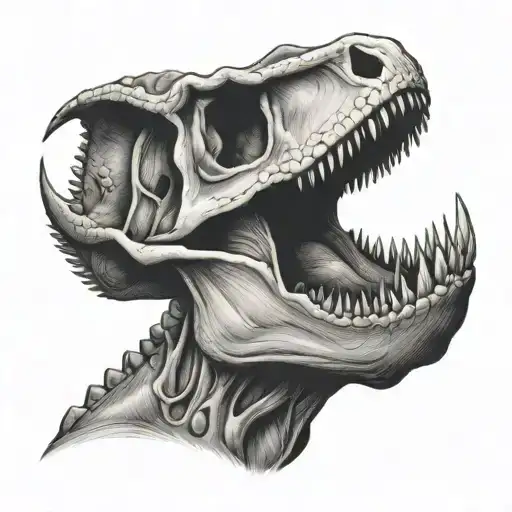 Tyrannosaurus Rex Skull Looking Straight Ahead