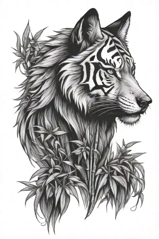 Family Birthdays Wolf Howling Phoniex Rising Tiger In Bamboo