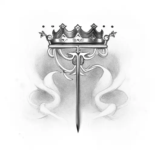 Sword Going Through Crown