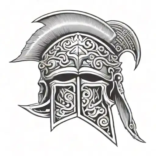 Spartan Helmet With Maori Design