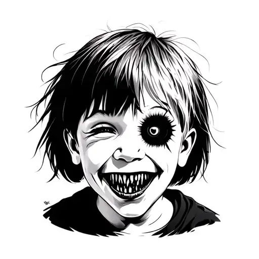 Bad Kid With A Black Eye An Busted Lip Smiling