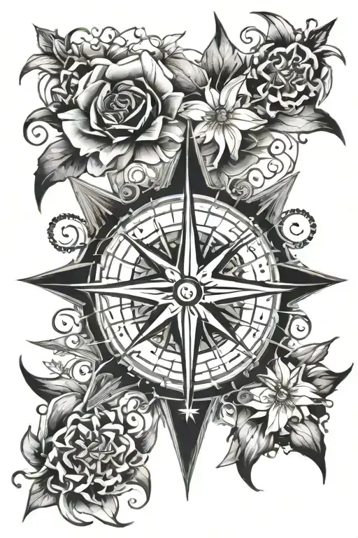 Fore Arm Compass Rose With Intricate
