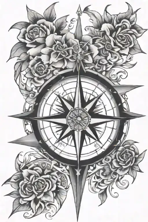 Fore Arm Compass Rose With Intricate