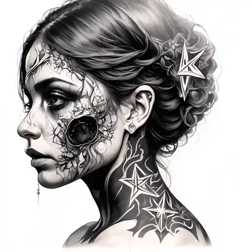 Wounded Woman With Star