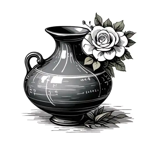 Marriage Vase With Coordinates And A Road