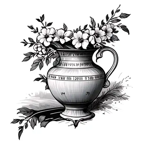 Marriage Vase With Coordinates And A Road