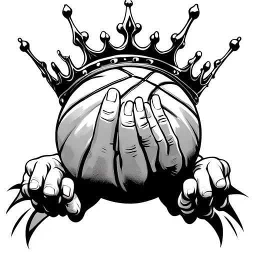 Praying Hands Above It Basketball Above The Basketball A Crown