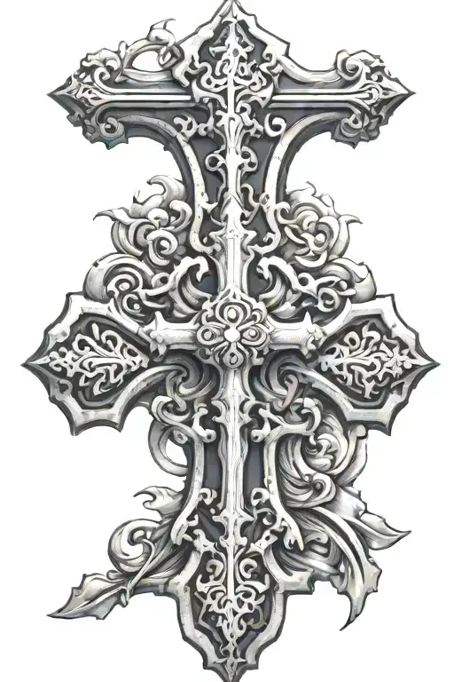 Cross With A Top Down 3D Perspective