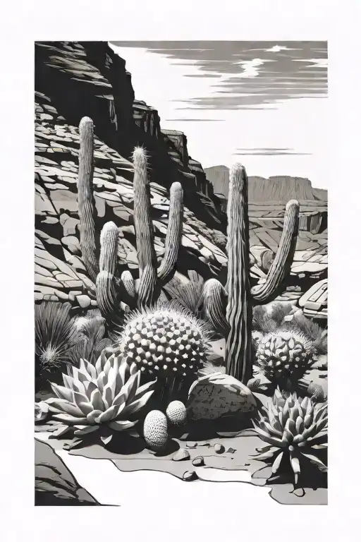 Canyon And Cactus
