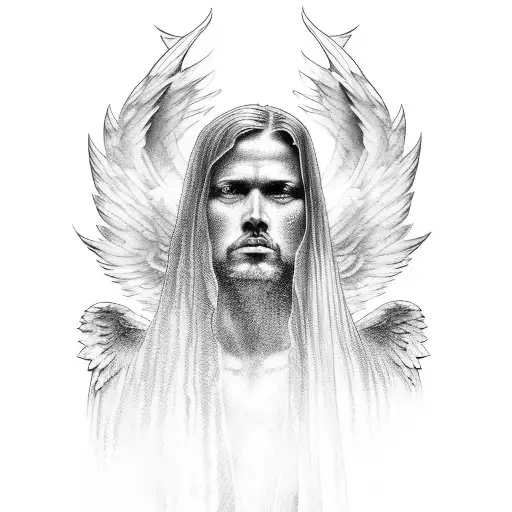 Angel Gabriel With Water Waves