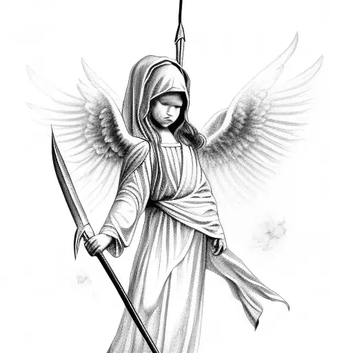Angel Gabriel With Spear