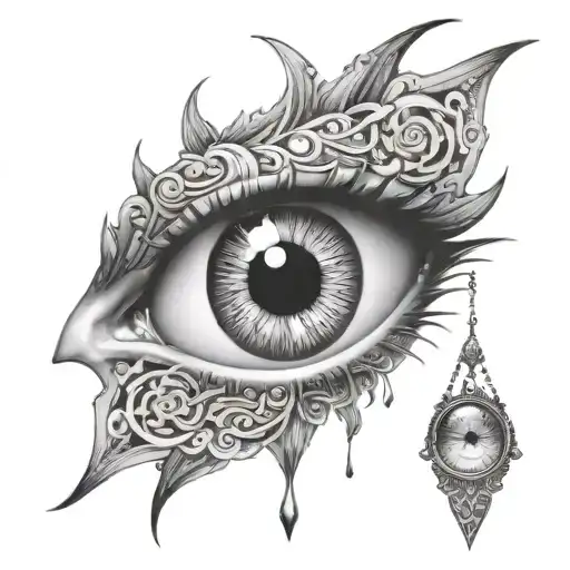 Eye Of All Things Black And White